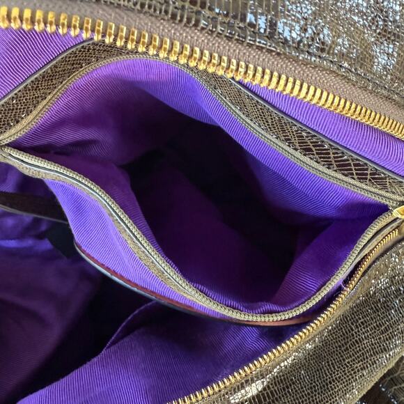 Gorgeous Helena de Natalio Embossed Snake Leather Hobo Bag - Picture 5 of 14